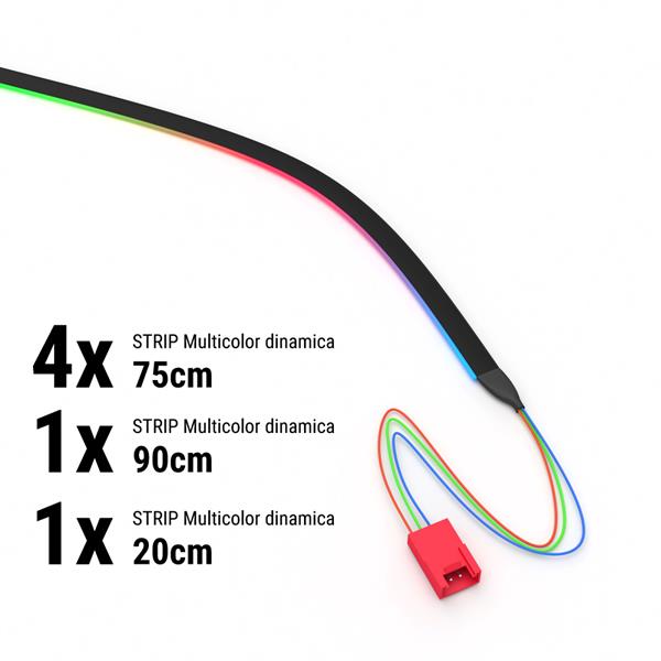 Atmosfera Wireless RGB in fibra ottica 19 vie - 256 Colori
