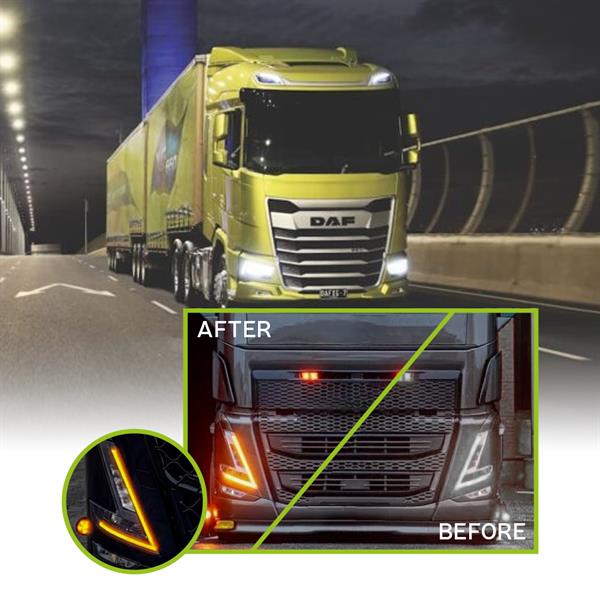 Kit conversione luce DRL e Cornering arancio DAF XF 2017>2021