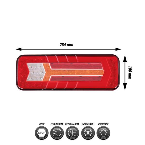 FANALE POSTERIORE 28*10*5.7CM POSIZIONE/STOP/FRECCIA/FANALINO