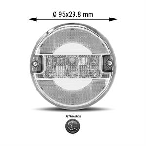 Fanalino posteriore Sx/Dx a LED diametro 95mm - Retromarcia