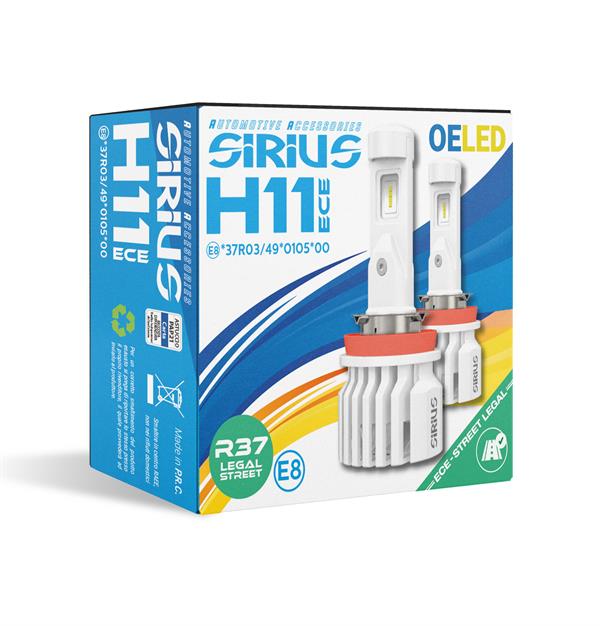 KIT HEADLIGHT LED SIRIUS H11 12V 6000K LEGAL STREET