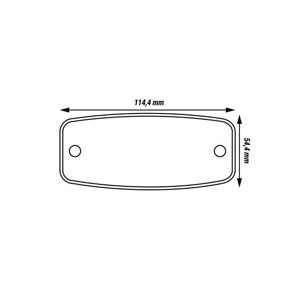 LUCE LED LATERALE RETTANGOLARE AMBRA 12-24V 1.2 MONTAGGIO A VITE