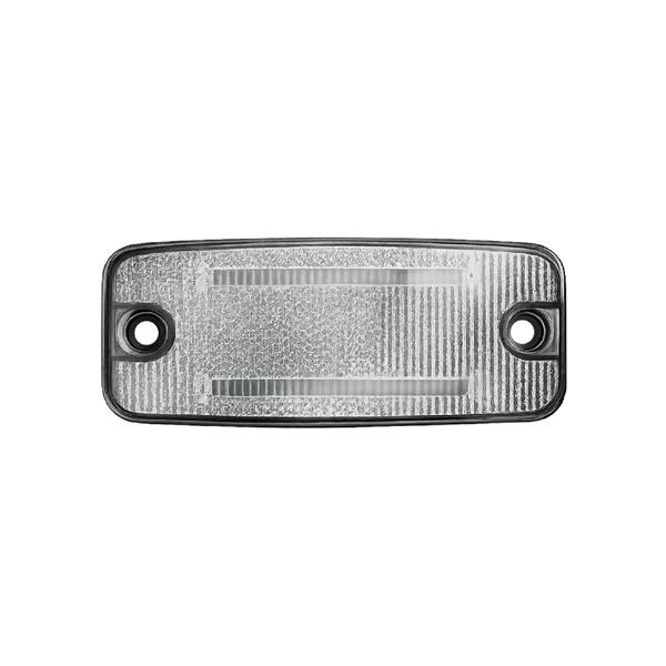 Rectangular white side LED light 12–24 V 1.2 m screw mounting