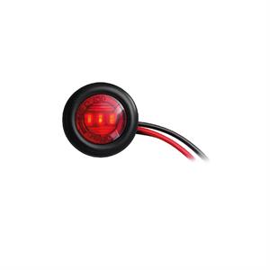 Round red side LED light 2 24 V flush mount