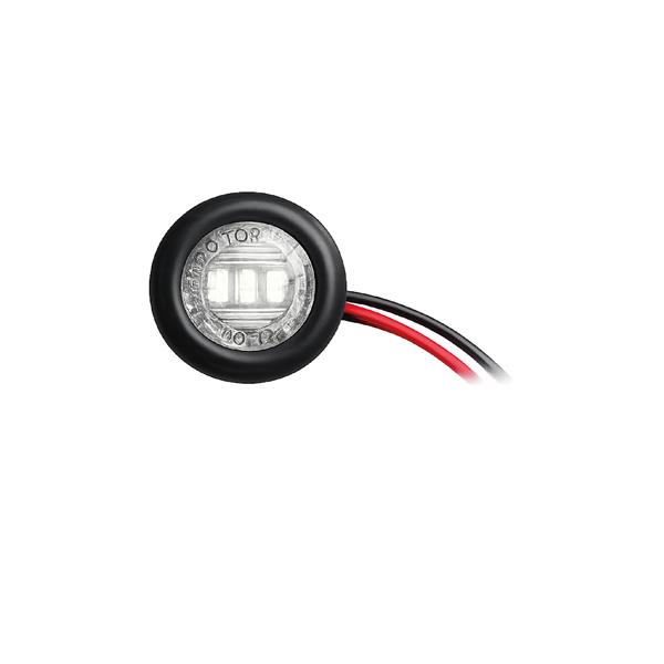 Round white side LED light 2 24 V flush mount