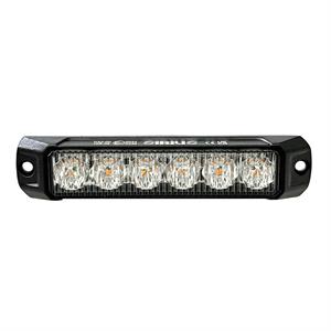 Rectangular amber side LED light 12–24 V 1.2 m screw mounting