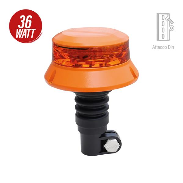 36 W LED beacon IP69K low-profile DIN mount