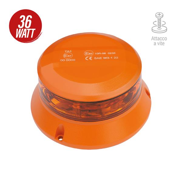 36 W LED beacon IP69K low-profile screw mount