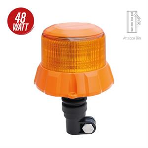 48 W LED beacon IP69K medium-profile DIN mount