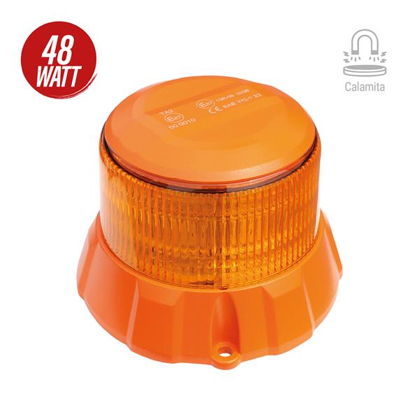 48 W LED beacon IP69K medium-profile magnetic mount