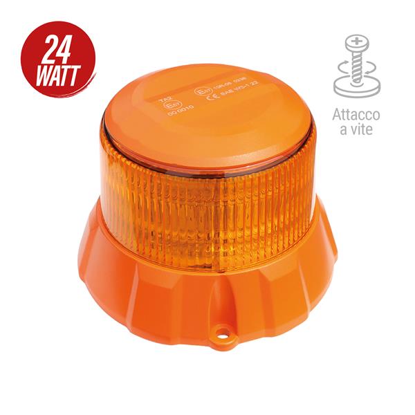 48 W LED beacon IP69K medium-profile screw mount