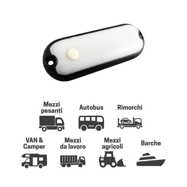 Luce LED 9W IP66 12-24V per camper, camion e van