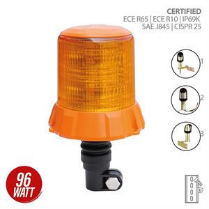 Lampeggiante LED 96W IP69K, profilo alto con montaggio DIN