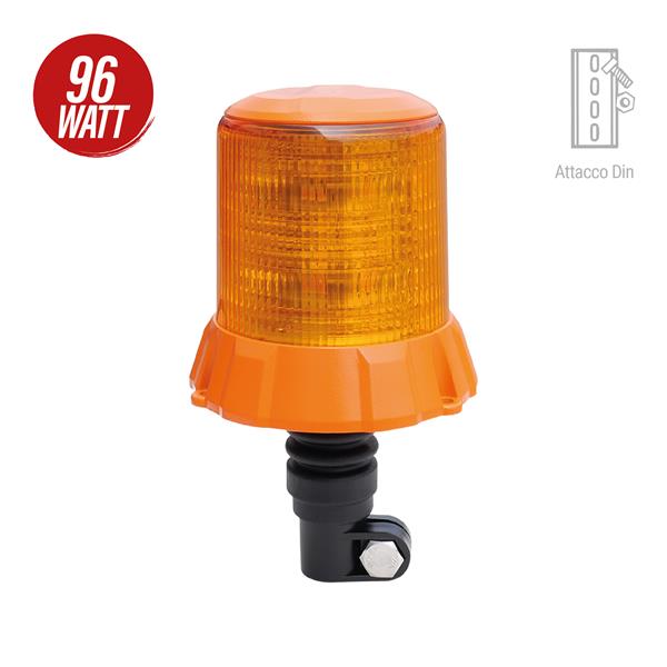 Lampeggiante LED 96W IP69K, profilo alto con montaggio DIN