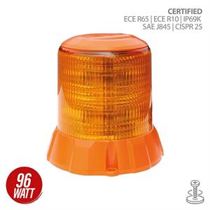 Lampeggiante LED 96W IP69K, profilo alto con montaggio a vite