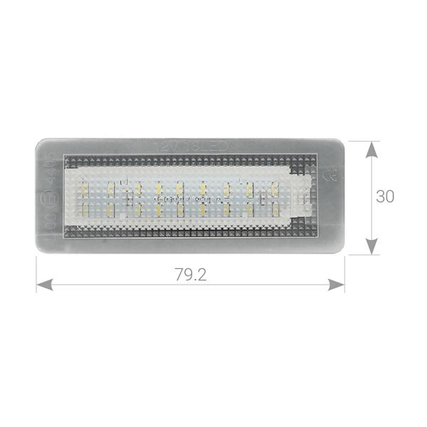 Plafoniere luce targa LED Smart Fortwo 450-451 1998-2014