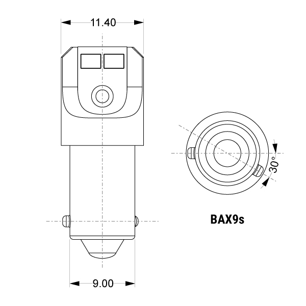 LAMPADE LED SERIE POWER H6W 12V BASE BAX9s