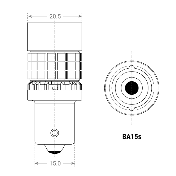 LAMPADE LED 21W SUPER CAN-BUS P21W 12V (1156) BA15s