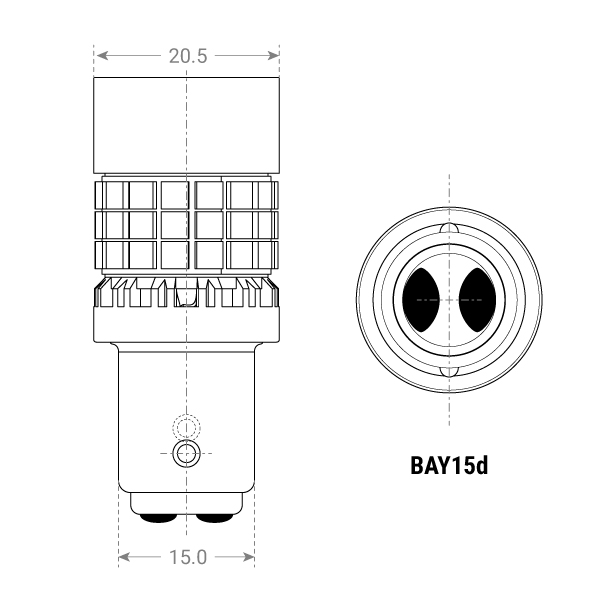 LAMPADE LED 21/5W SUPER CAN-BUS P21/5W 12V (1157) BAY15d