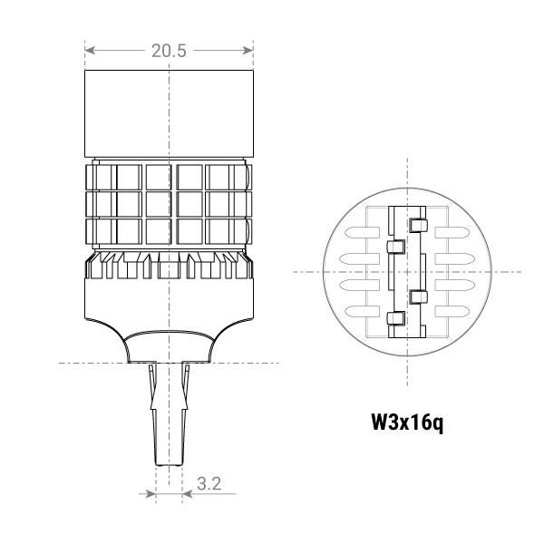 LAMPADE LED 21/5W SUPER CAN-BUS W21/5W 12V (7443) W3x16q